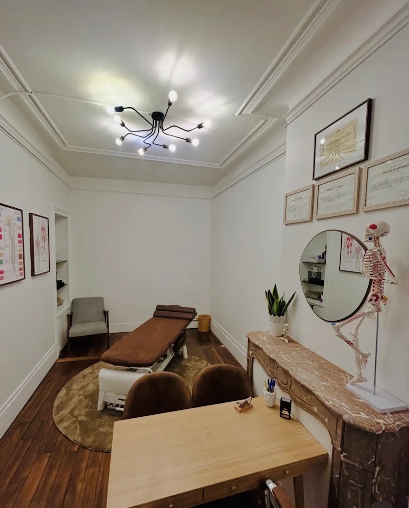 Salle de consultation du cabinet d'ostéopathie